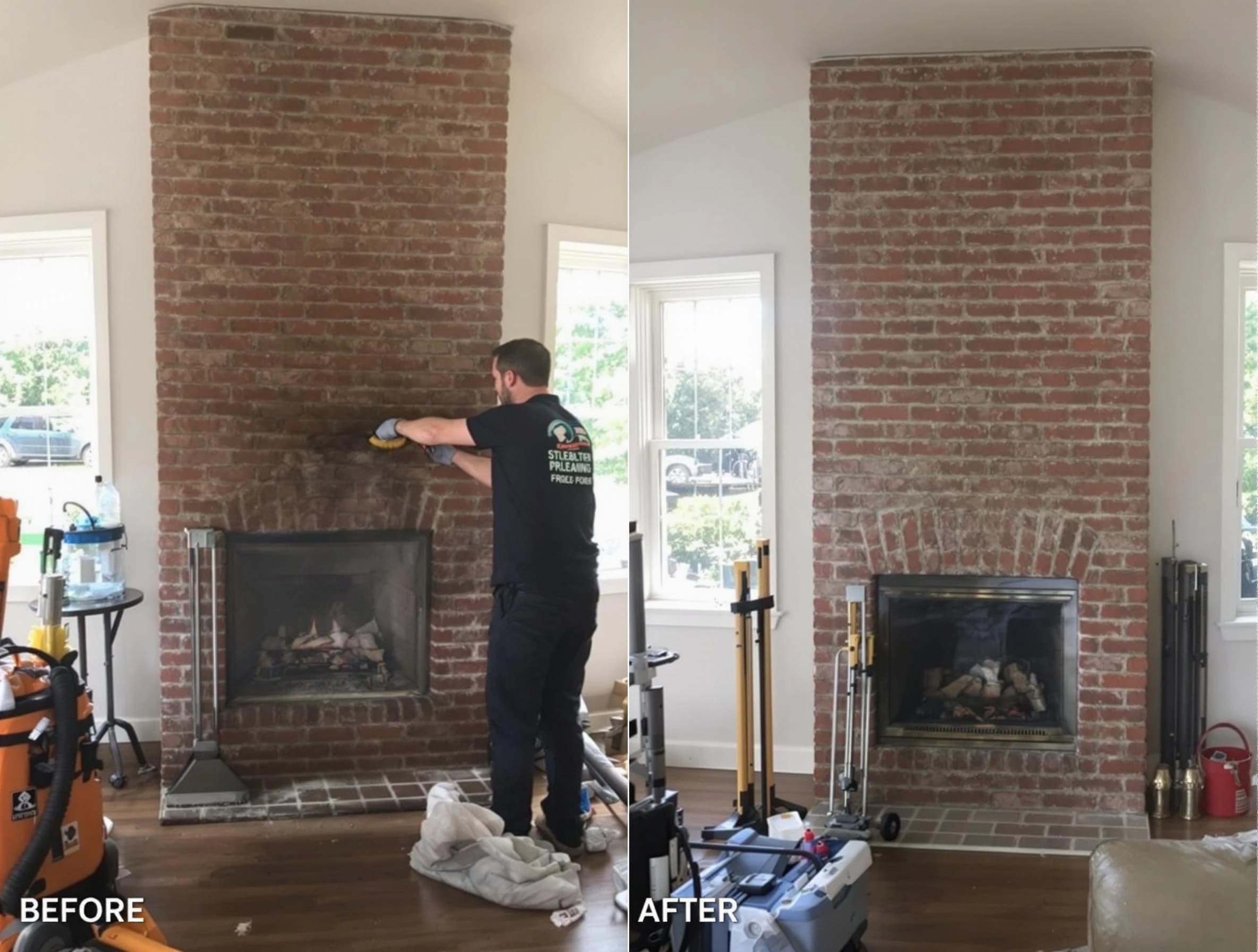 Finished chimney sweeping service by Marietta Chimney Sweep in Marietta, GA