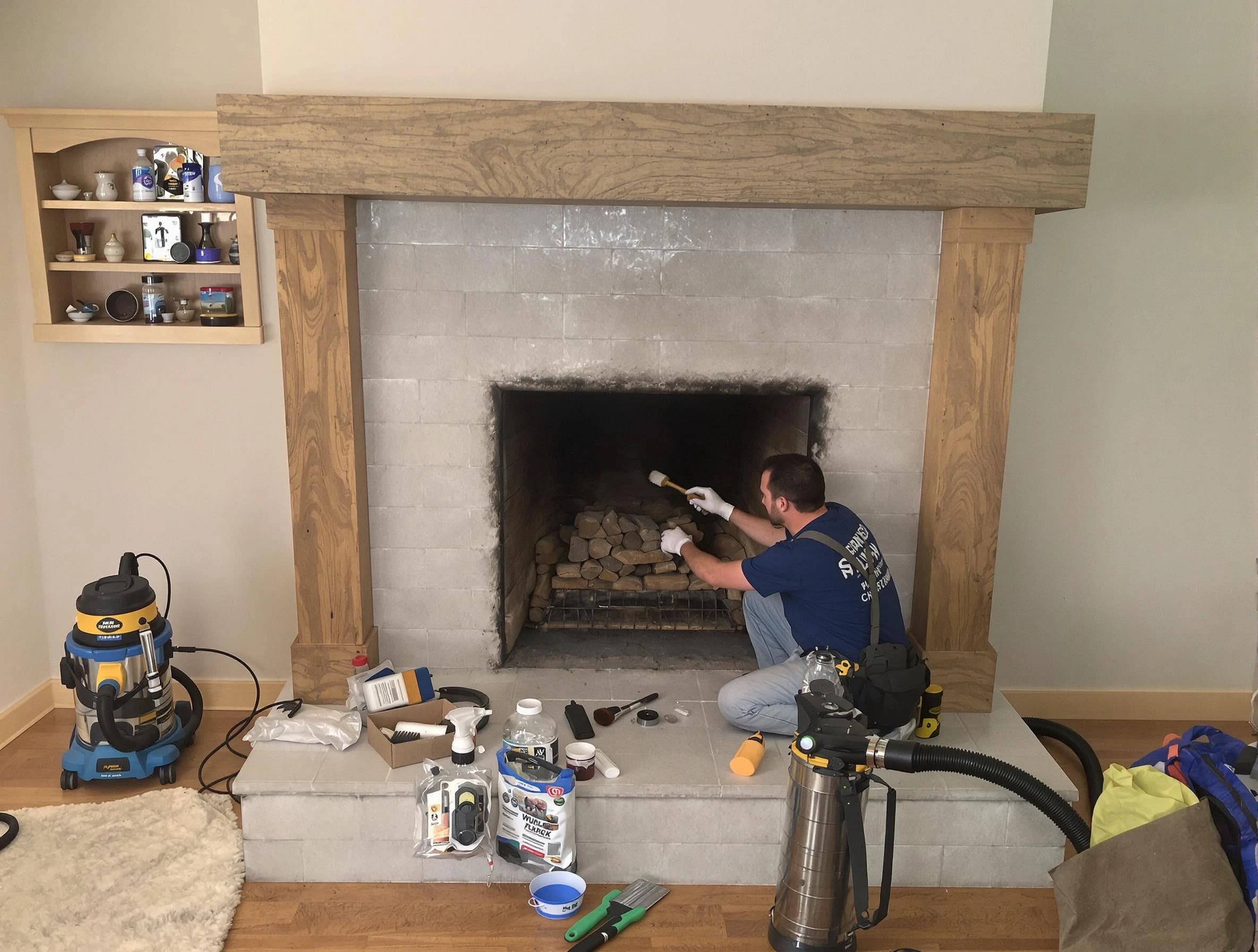 Detailed creosote removal process by Marietta Chimney Sweep in Marietta, GA