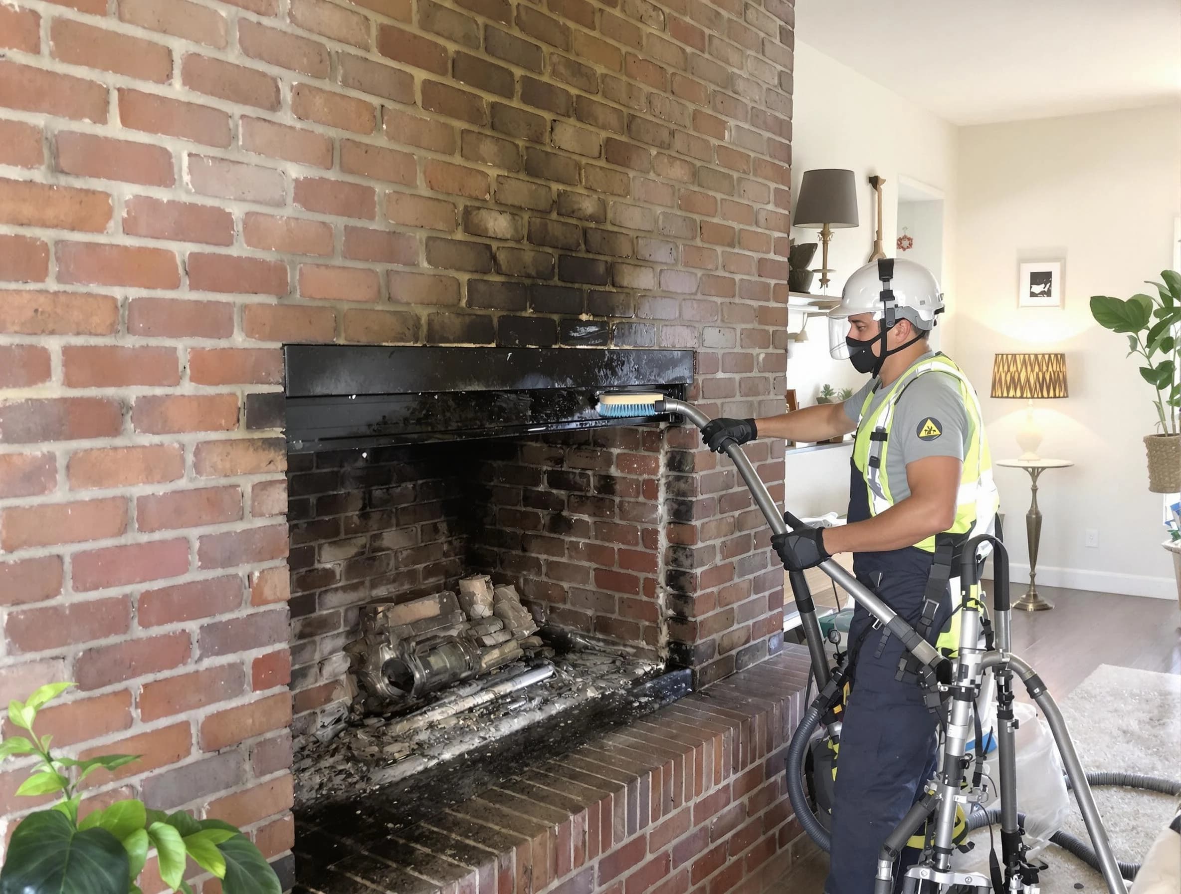 Marietta Chimney Sweep providing fireplace cleaning services in Marietta, GA