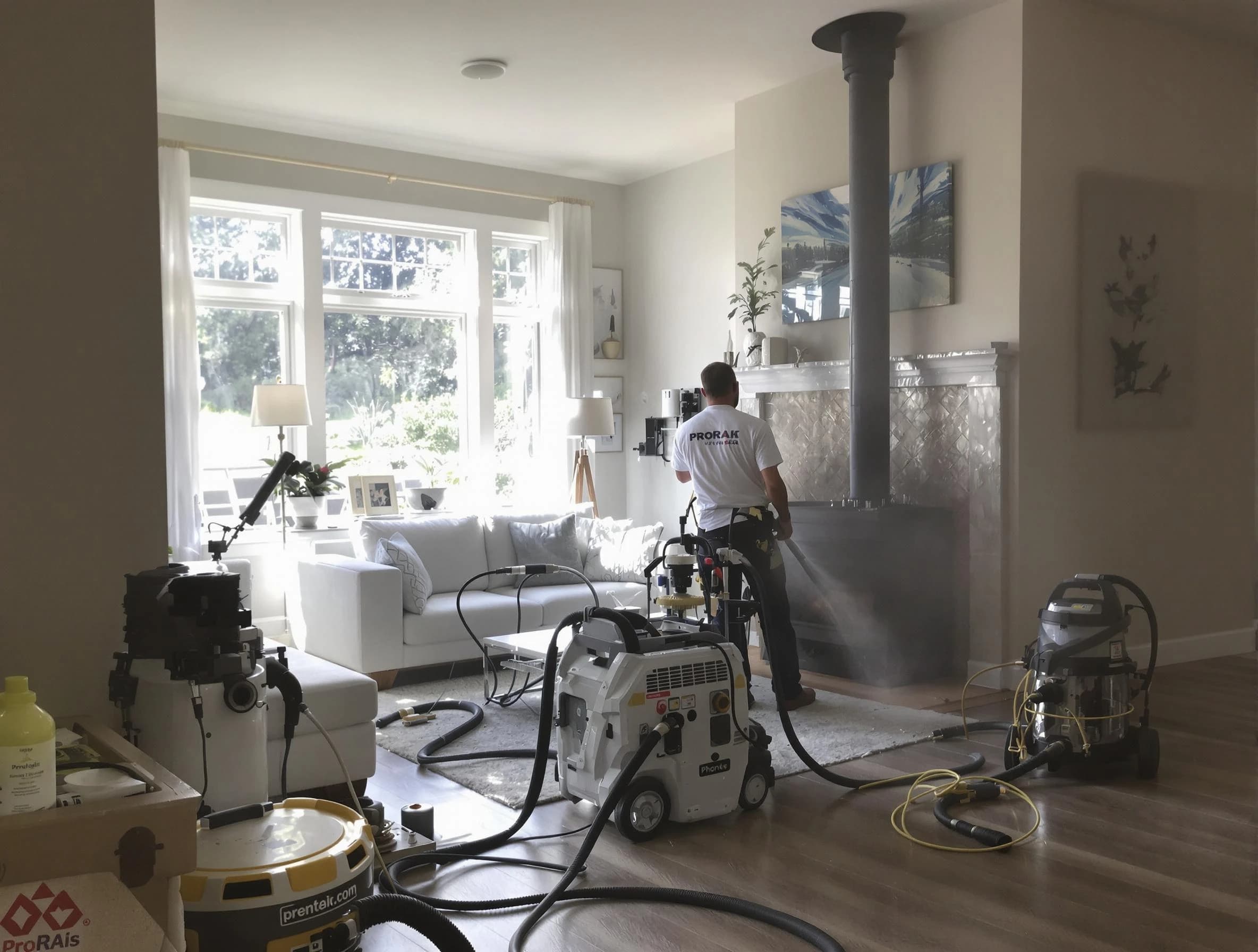 Soot removal service by Marietta Chimney Sweep for a fireplace in Marietta, GA