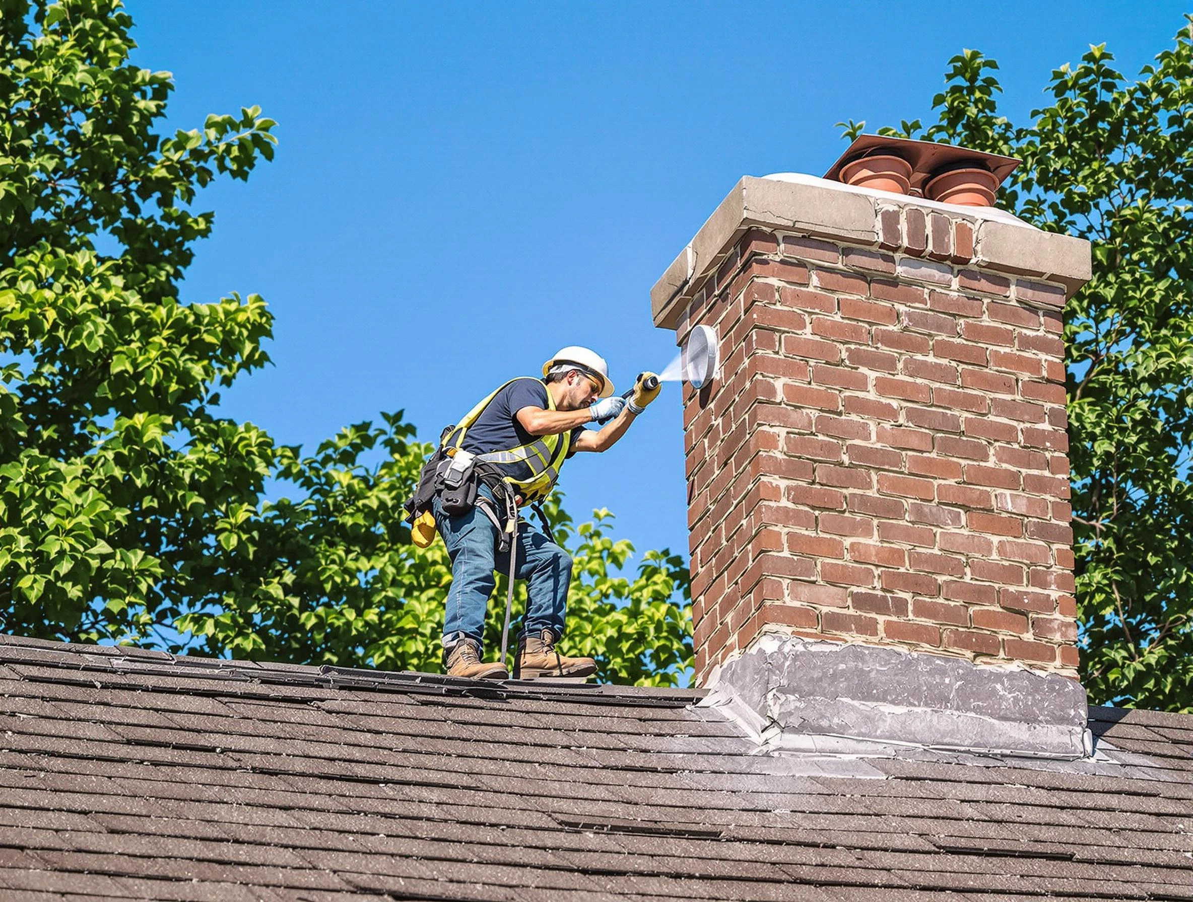 Marietta Chimney Sweep performing an inspection with advanced tools in Marietta, GA