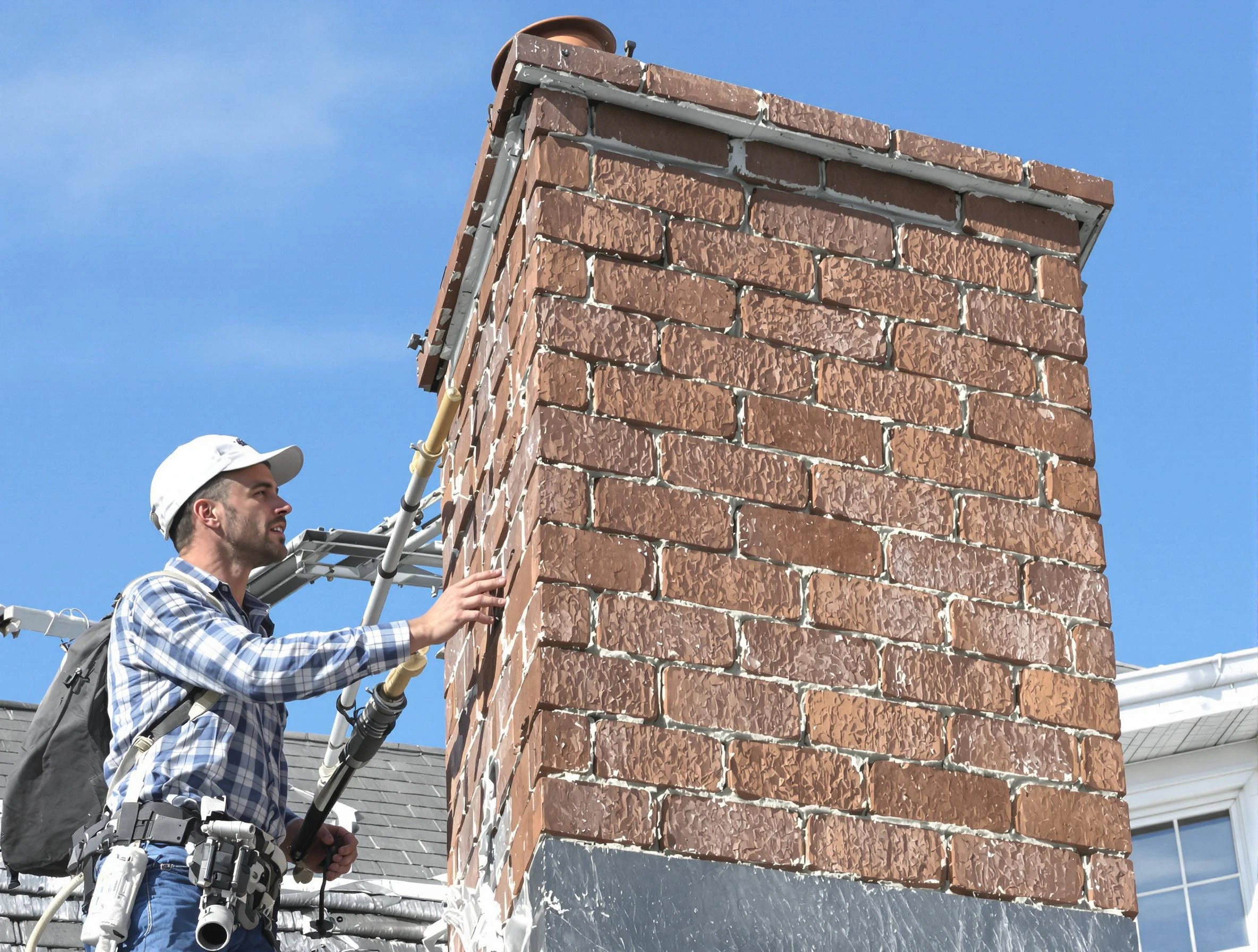 Brickwork for a chimney rebuild by Marietta Chimney Sweep in Marietta, GA