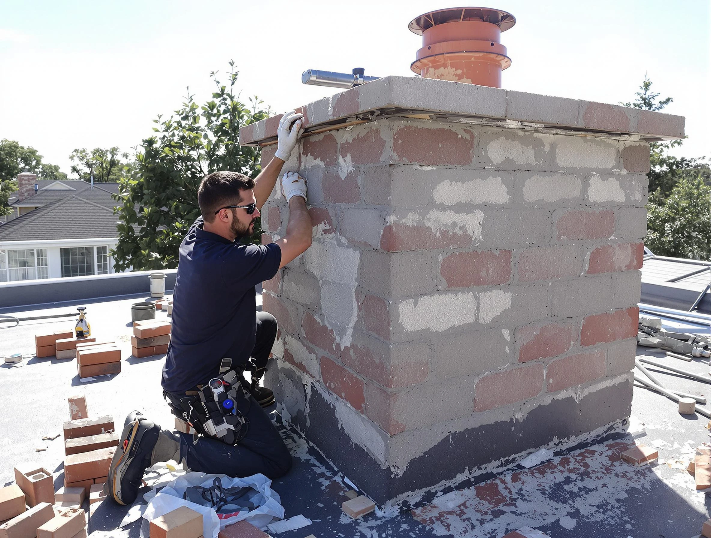 Advanced chimney repair process by Marietta Chimney Sweep in Marietta, GA