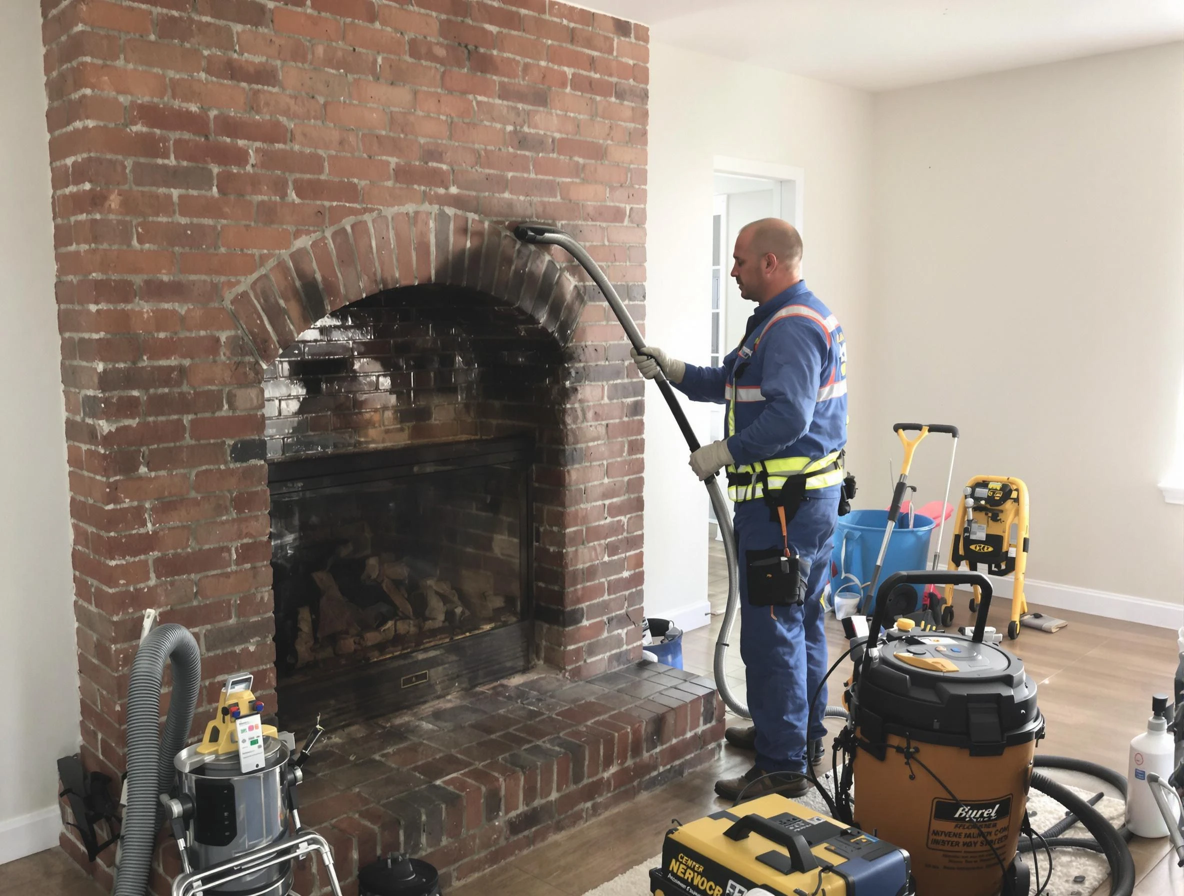Marietta Chimney Sweep expert performing detailed chimney sweep in Marietta, GA