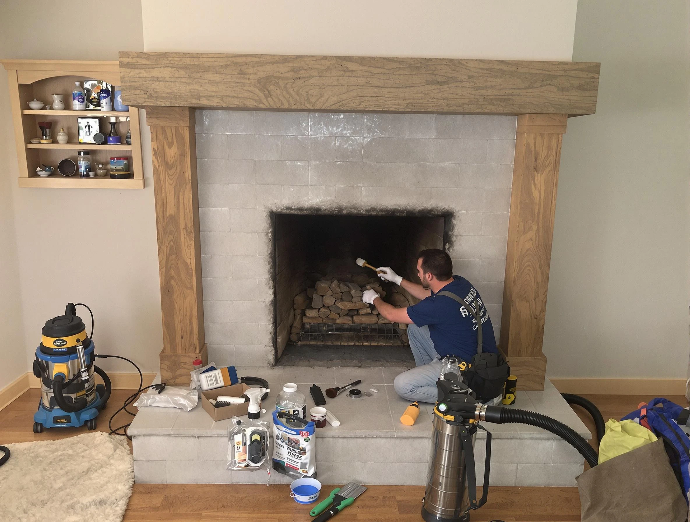 Detailed creosote removal process by Marietta Chimney Sweep in Marietta, GA